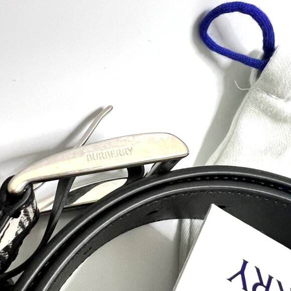 Burberry Leather Check Belt Size 85 / 34 - Picture 3 of 8